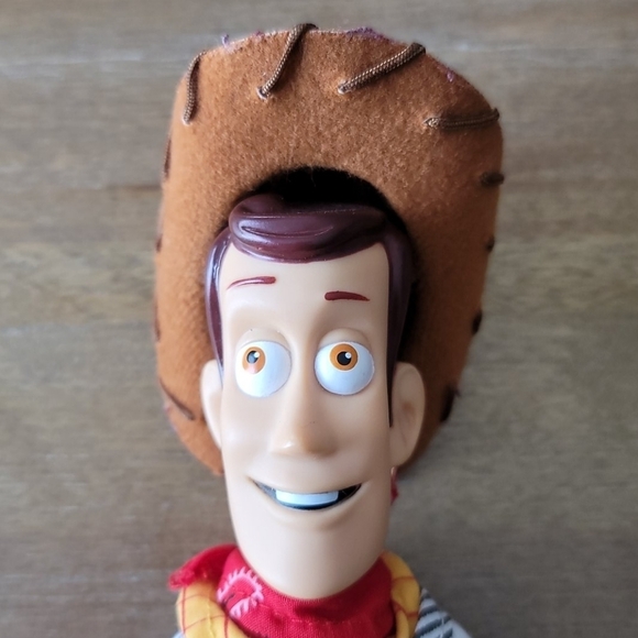 Disney Store Woody Toy Story Doll 12" Stuffed Bean Bag Plastic Head Cowb… - Picture 2 of 9
